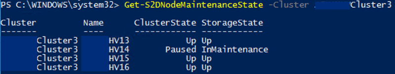 Querying the state of all hosts in a cluster