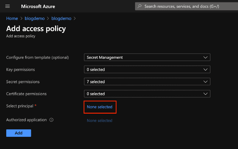 KeyVault Access - Step 2