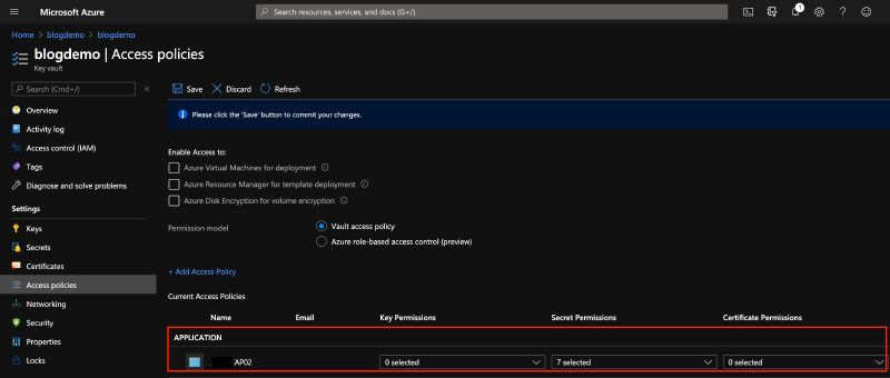 KeyVault Access - Step 4
